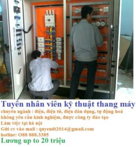 tuyển nhân viên kỹ thuật điện thang máy