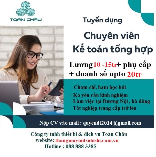 Tuyển dụng kế toán tổng hợp